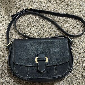 Michael Kors Black Leather Crossbody Bag